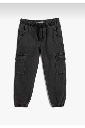ASL GOLF CLUB Boy's Jean Trousers – Jogger Style with Elastic Waist, Elastic Legs and Cargo Pockets