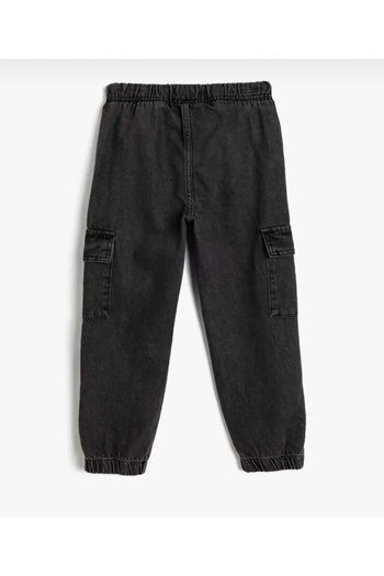 ASL GOLF CLUB Boy's Jean Trousers – Jogger Style with Elastic Waist, Elastic Legs and Cargo Pockets