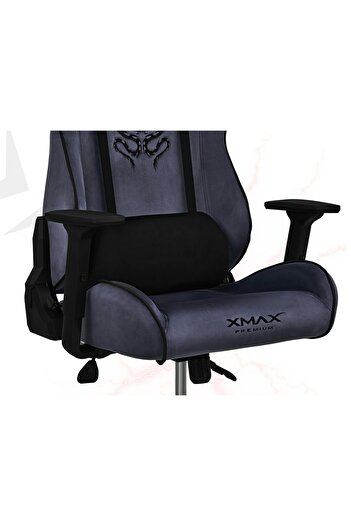 XMAX / Rio Plus Balerion Terletmez Kadife Kumaş Antrasit Gaming Oyuncu Koltuğu / 120 Kg Taşır