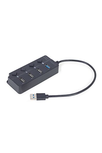 Gembird Hub, Gembird, 4 porturi, 1xUSB3.1 + 3xUSB2.0, Negru