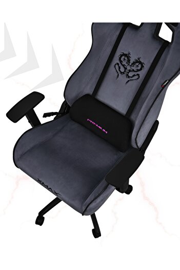XMAX / Rio Plus Balerion Terletmez Kadife Kumaş Antrasit Gaming Oyuncu Koltuğu / 120 Kg Taşır