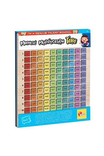 Lisciani Educational Game I'm a Genius - Magnetic Multiplication Table