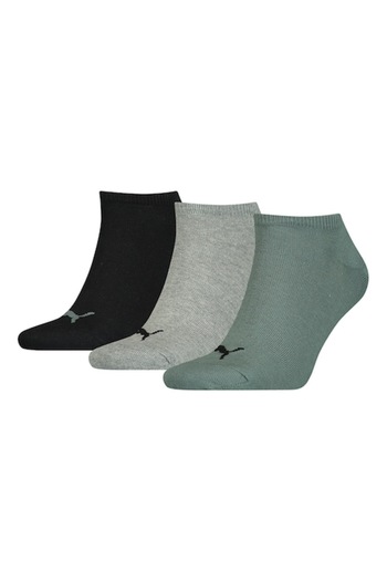 Puma , Set of unisex ankle socks - 3 pairs, Black, Gray, Petrol Blue, 39-42