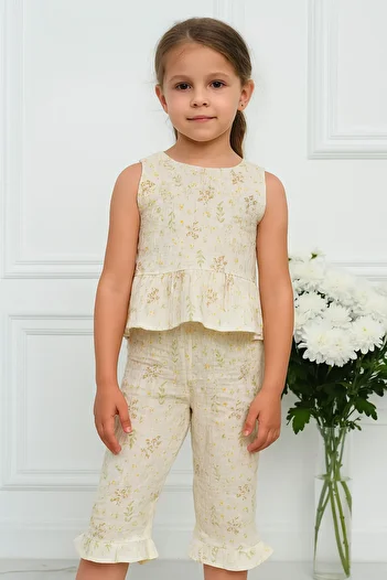 greenmoss 100% Muslin Floral Patterned Set