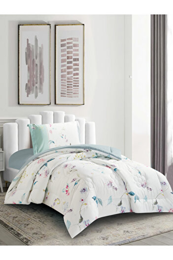 Donetella 2-Piece Digital Print Comforter Set – Twin Size 170x230 cm, Soft Microfiber Bedding Set.