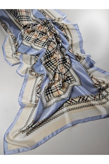 Webinay Home Plaid Pattern Imported Silk Voile Shawl Scrafs Hijab