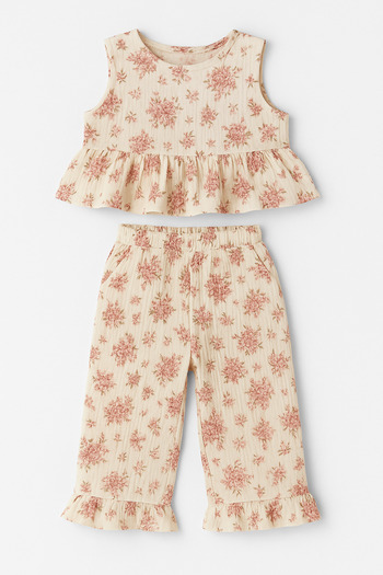 greenmoss 100% Muslin Floral Patterned Set