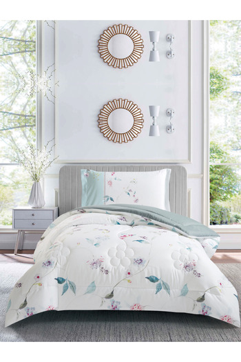 Donetella 2-Piece Digital Print Comforter Set – Twin Size 170x230 cm, Soft Microfiber Bedding Set.
