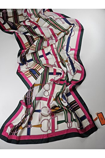 Webinay Home Belt Pattern Imported Silk Voile Shawl Scrafs Hijab Silk Voile Shawl