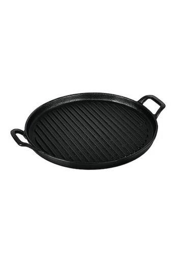 OEM Grill Pan, BerlingerHaus, Cast Iron, 30 x 2.15 cm, Suitable for Oven and Induction Stove, Black