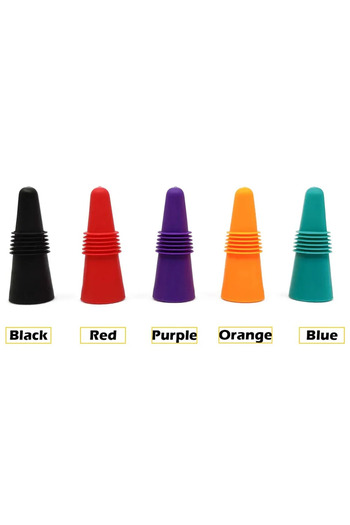 Choice multicolor-5pc Silicone Wine Bottle Stopper Set Whisky Accessories Leak Proof Beer Champagne Cap Clo