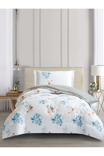 Donetella 2-Piece Digital Print Comforter Set – Twin Size 170x230 cm, Soft Microfiber Bedding Set.