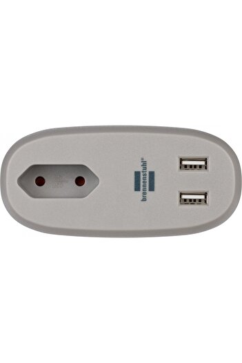 Brennenstuhl Estilo extension cord 1 outlet, 2xUSB, for sofa bed