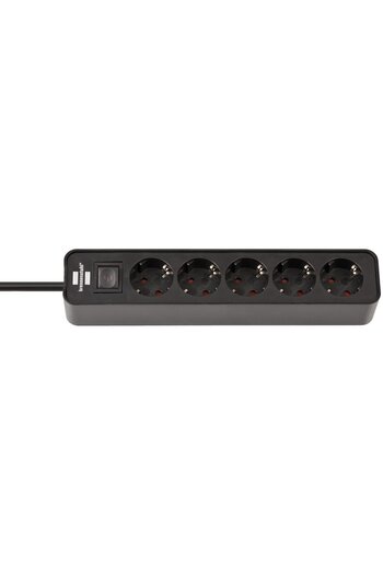 Brennenstuhl Ecolor 5-socket extension cord, 1.5m H05VV-F 3G1.5 Black