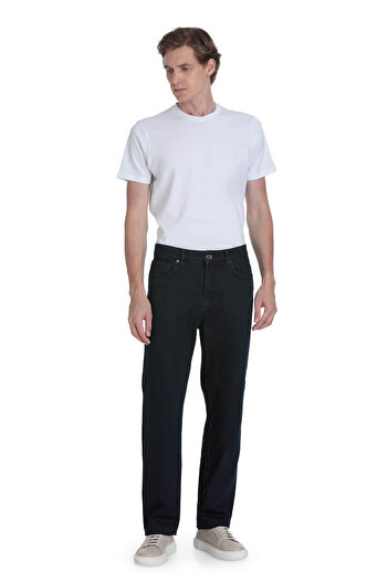 Hatemoğlu Navy Blue Regular Fit 5 Pocket Cotton Jeans