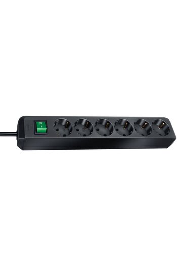 Brennenstuhl Extension cord -Line 6 sockets, 3m H05VV-F 3G1.5 Black