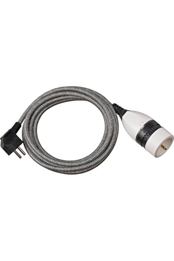 Brennenstuhl Brennenstuhl textile extension cord, illuminated rotary switch, 5m