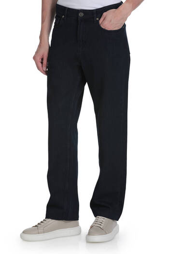 Hatemoğlu Navy Blue Regular Fit 5 Pocket Cotton Jeans