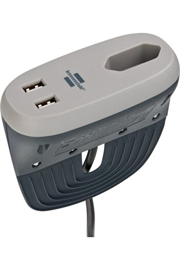 Brennenstuhl Estilo extension cord 1 outlet, 2xUSB, for sofa bed