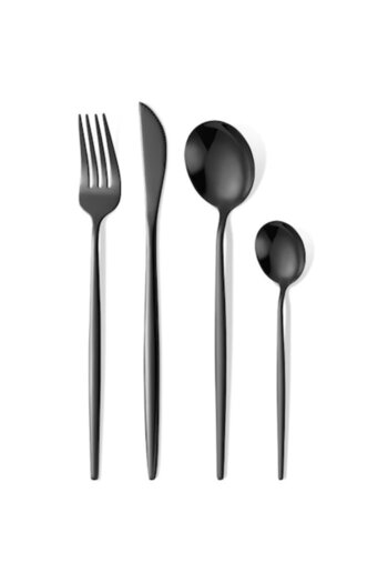 Casa Grande Portuguese Cutlery, 24-Piece Stainless Steel Set, Cosmic Black