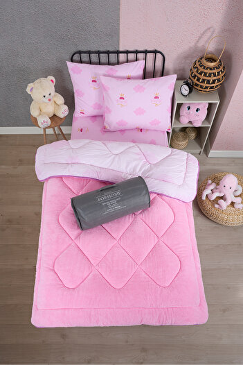 Sudemhome Μονό σετ ύπνου Welsoft Παπλωματάκι διπλής όψης Wellsoft Fluffy Fleece και σεντόνι 100x200