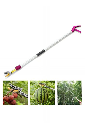 Taimi Telescopic Pruning Shears - 2.2m Extendable Garden Pruner for Cutting Tree Branches and Pickin