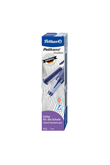 Pelikan Stilou cu peniță Pelikano Structure, peniță, pentru stângaci, include 1 cartuș, albastru, rășină
