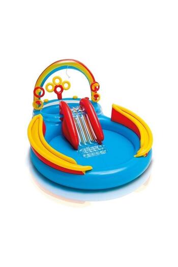 Intex Piscina gonflabila Rainbow ring, 297 x 193 x 135 cm, 206 l