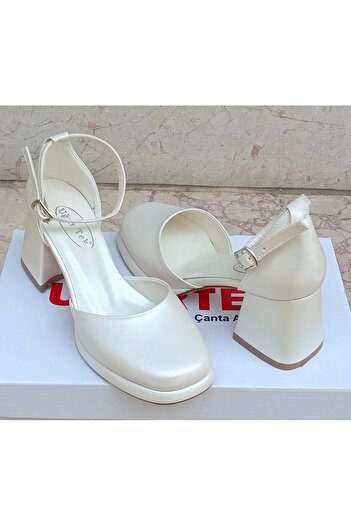 uğurtek Platform Sole Thick Heel Classic Women's Shoes