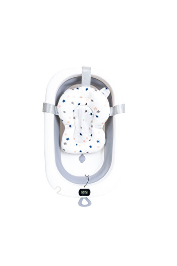 Z-Tools Foldable baby bathtub, with thermostat and cushion, gray / ZTS9155