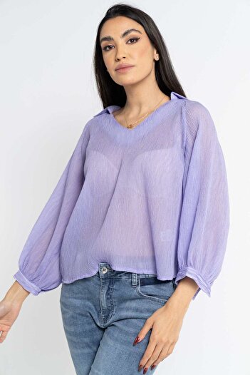 Nichii Women's Solid 3/4 Sleeve Blouse