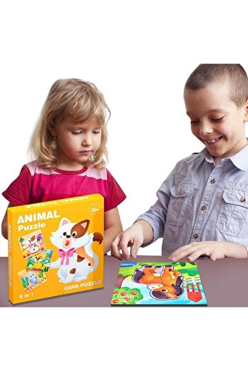 Picodino Puzzle 6 in 1, 24 large pieces, Animals, 3 years +