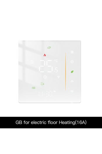 Choice8 WHT-006-GB-WH-MS Thermostat WiFi Wireless Room Temperature Controller of Water/Electric Floor Heatin
