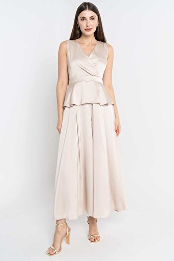 Nichii Women's V-Neck Wrap Waist Jumpsuit