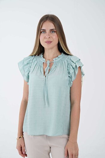 Nichii Women's Sleeveless Butterfly Top with Open Chest