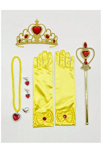 Toybox Girls' Princess Party Accessories Gold Set With Magic Wand with Gloves