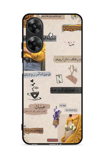 Tolwak غطاء حماية لهاتف Realme Note 60 4G بعبارات حب عربية