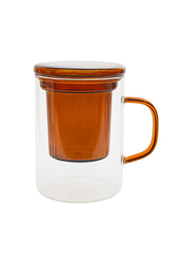 AKNUR PLASTİK Cup with Glass Strainer 350 ml