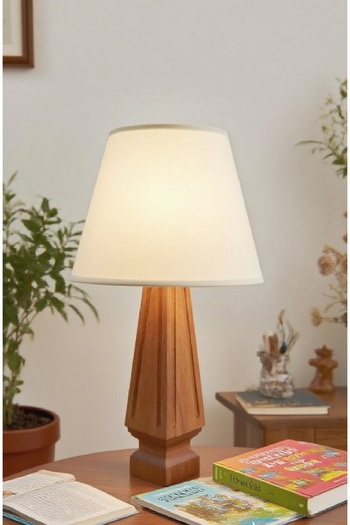 571 Store F Series Wooden Leg Table Lamp Shade Fabric Headboard Night Lamp Lighting
