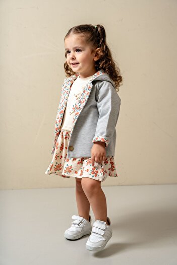 JNF kids KIZ BEBEK&ÇOCUK CEKET ELBİSE İKİLİ TAKIM