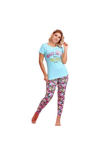 Generic Women's short-sleeved cotton pajamas