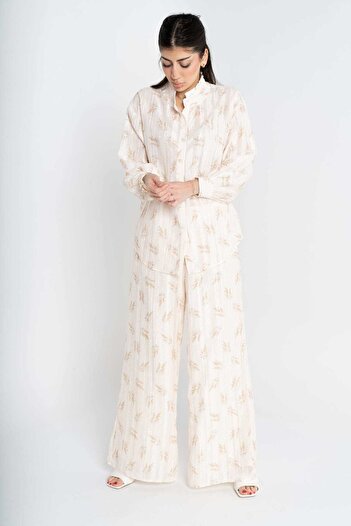 mica Women's Wide-Leg Printed Trousers