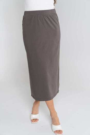 mica Solid Midi Skirt
