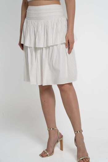 mica Women's Knee-Length Layered Skirt
