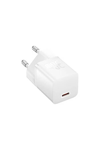 Baseus GaN5 Mini Fast Charger, USB-C, 30W, White