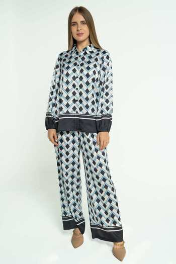mica Wide Women's Printed Long Trousers