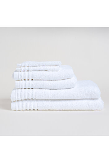 Cottage white 6 piece ultra soft towel set 50*100 cm