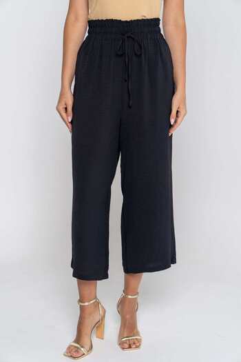 mica Women's 3/4 Elastic Waist Pants with Drawstring