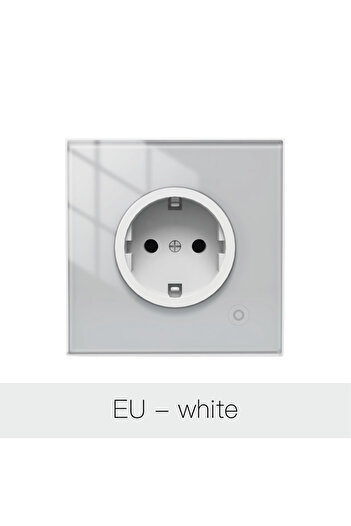 Choice1 EU White Socket Moes ZigBee Smart Wall Socket Glass Panel Outlet Power Monitor tuya Wireless Control