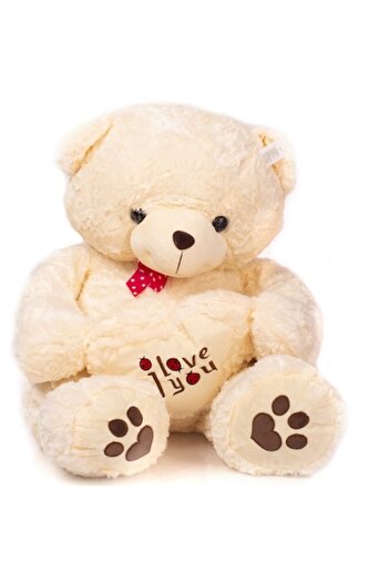 OEM Plush Toy Bear, White, 70 cm